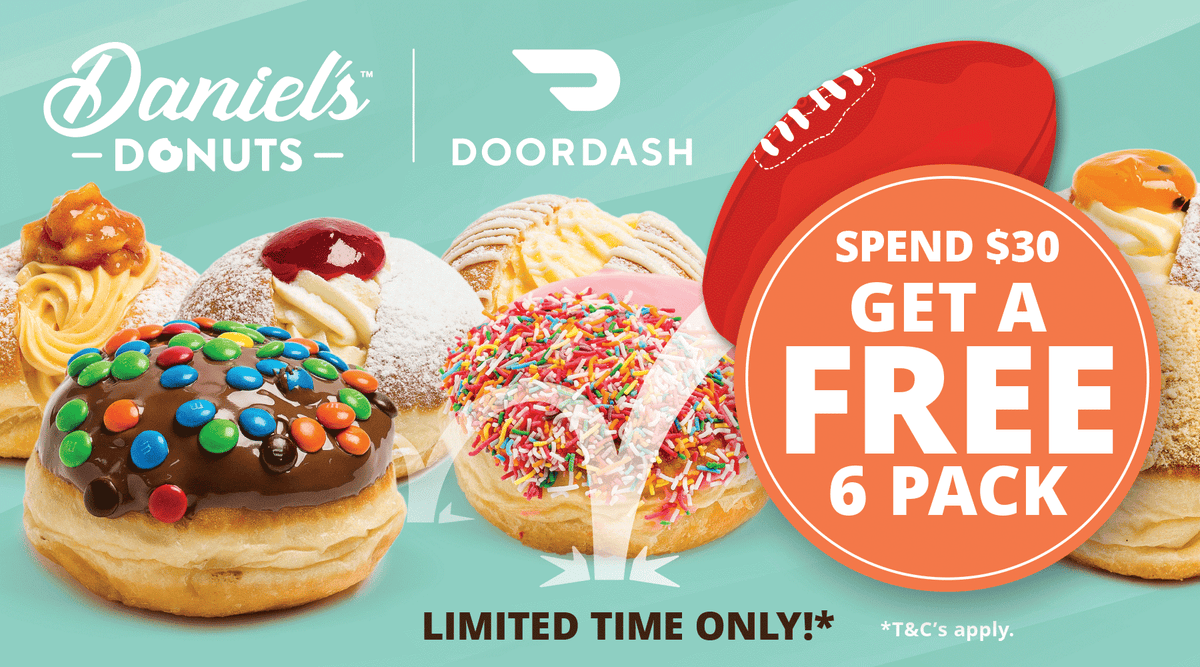 Limited Time Offer With DoorDash! – Daniel's Donuts