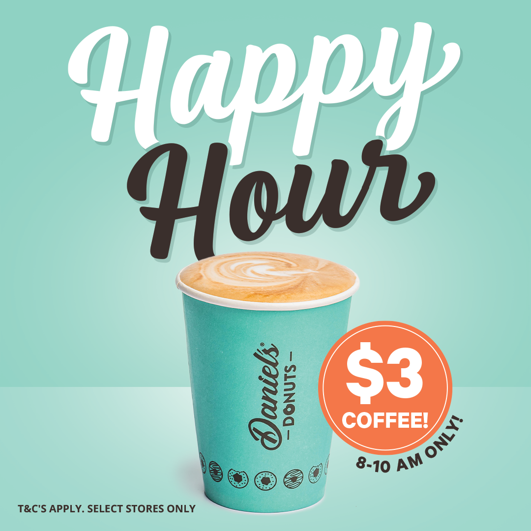 Morning Perks: $3 Coffee Happy Hour – Daniel's Donuts