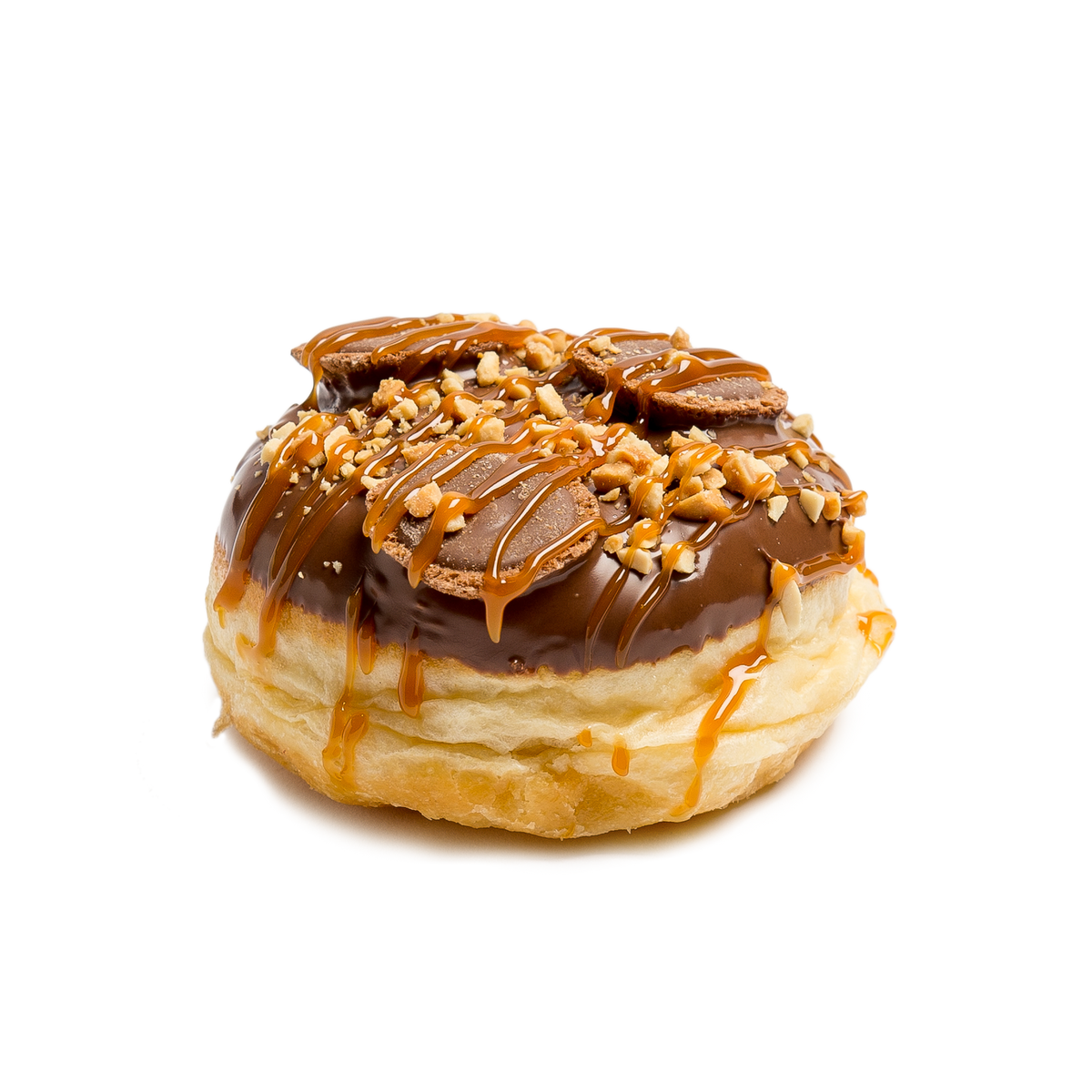 Choc Hazelnut Snickers Podnut – Daniel's Donuts